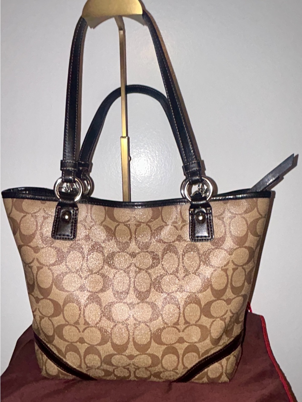 Coach Peyton Signature Heritage Pocket Tote Bag Y2K Vintage - Picture 7 of 14